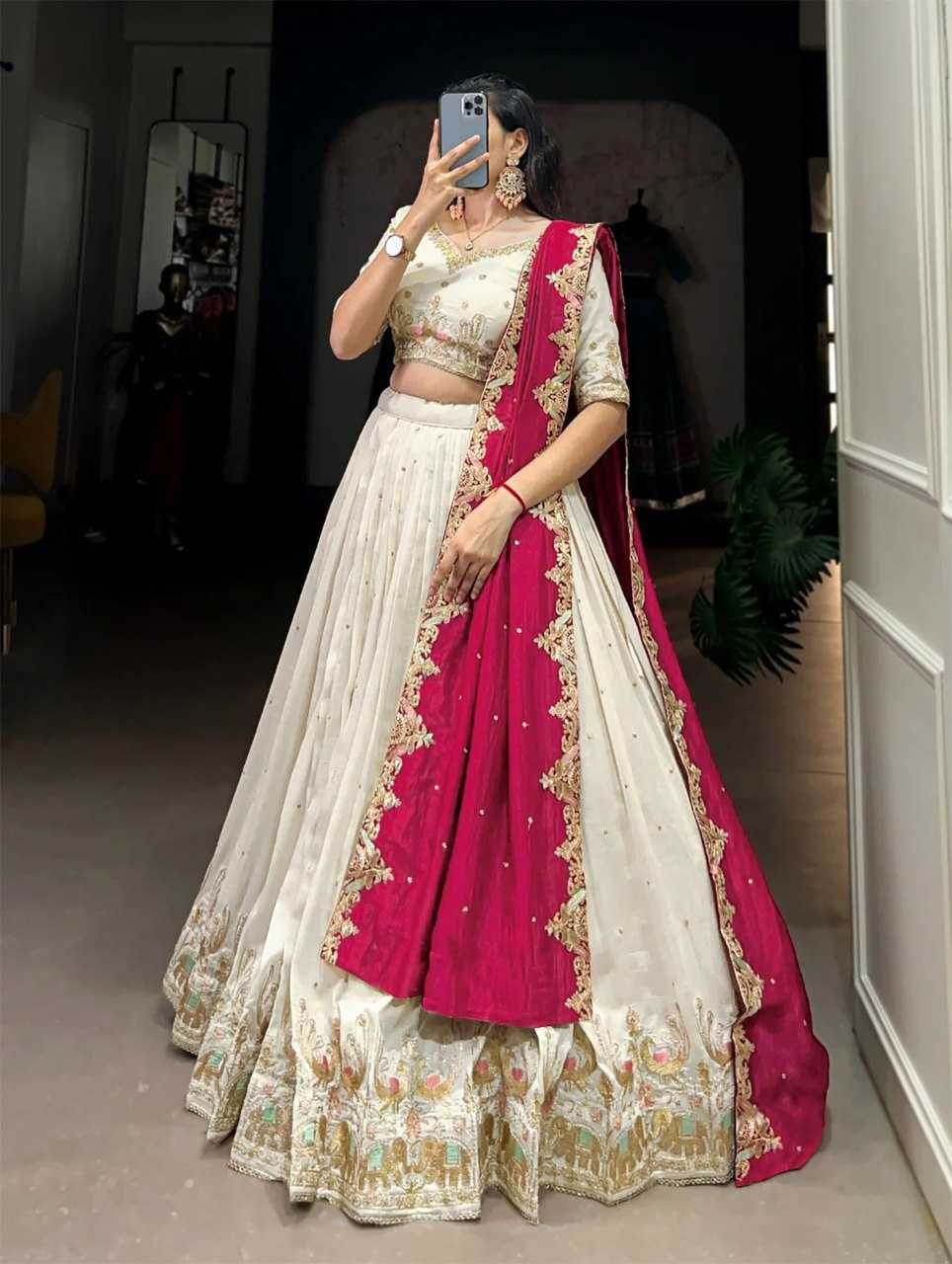 Chinon Embroidered Lehenga - MYLUXURY LANE ENTERPRISE